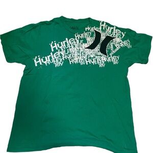 Y2K Hurley Men’s Sz large t-shirt green  color short sleeves